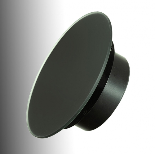 Тонкий бесшумный вытяжной вентилятор для ванной Mmotors ММР 120 глянцевое стекло круг черный